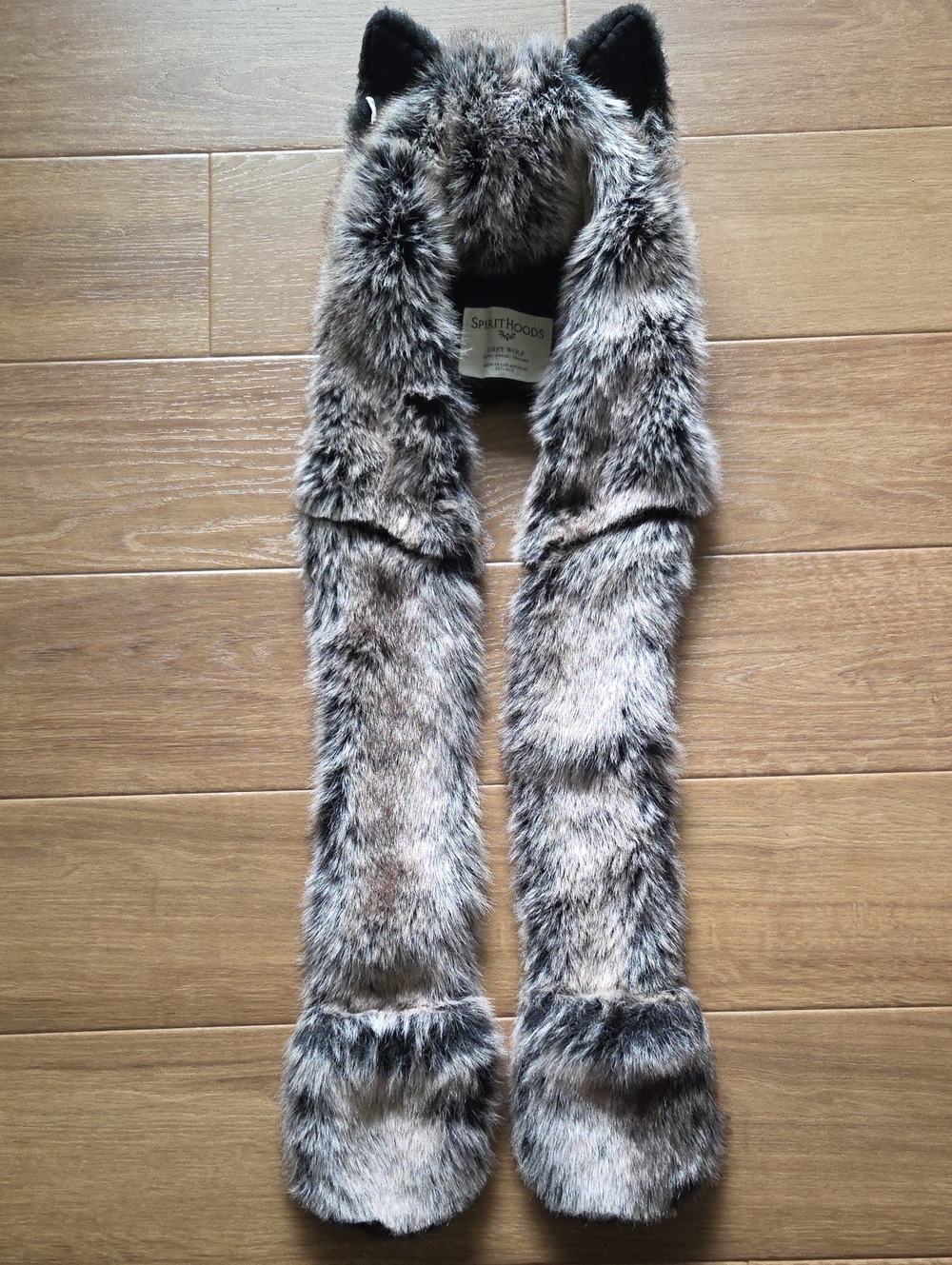 SpiritHoods 2011 Faux Fur Grey Wolf Hood